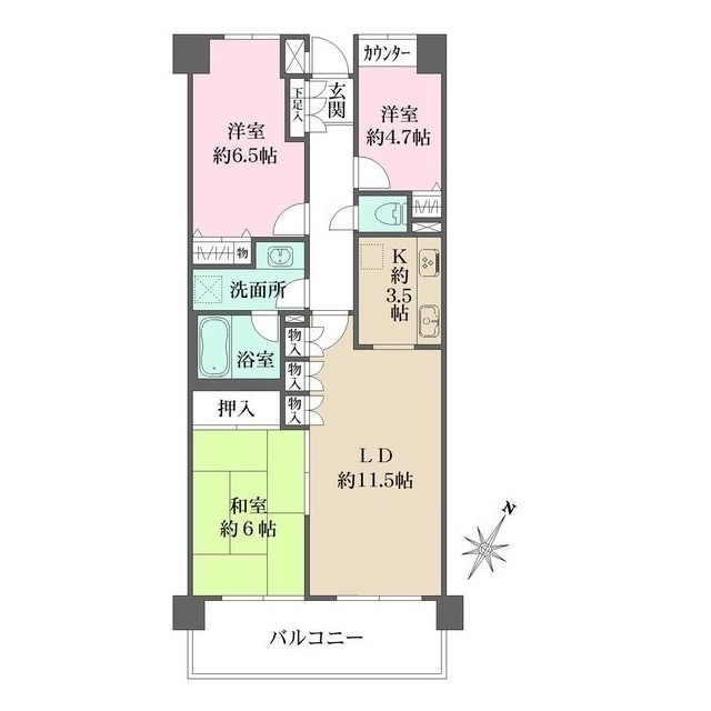 藤和シティホームズ大倉山東の間取図