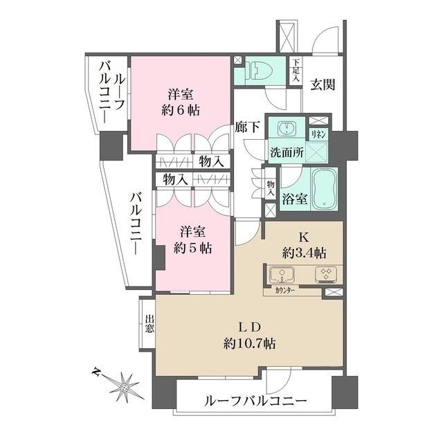 藤和シティホームズ横浜桜木町クレーデルコートの間取図