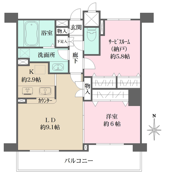 フローラルガーデンの間取図