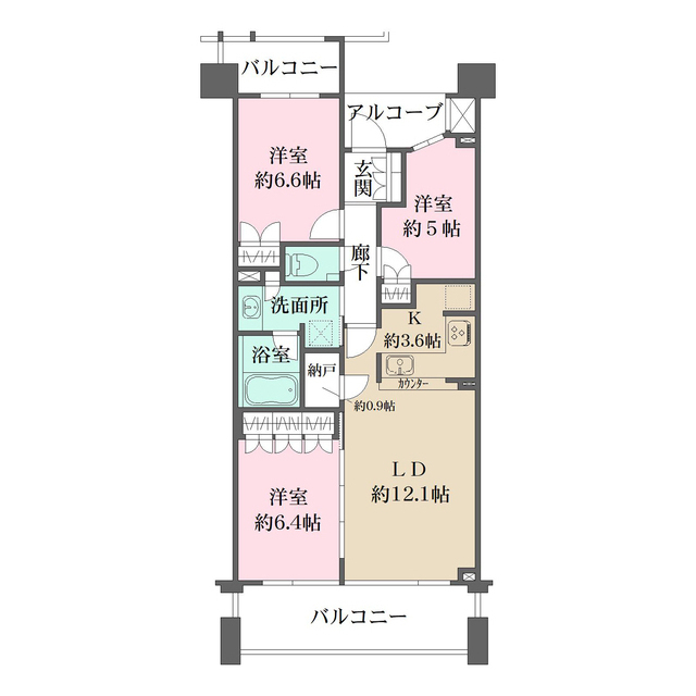 横濱紅葉坂レジデンス壱番館の間取図