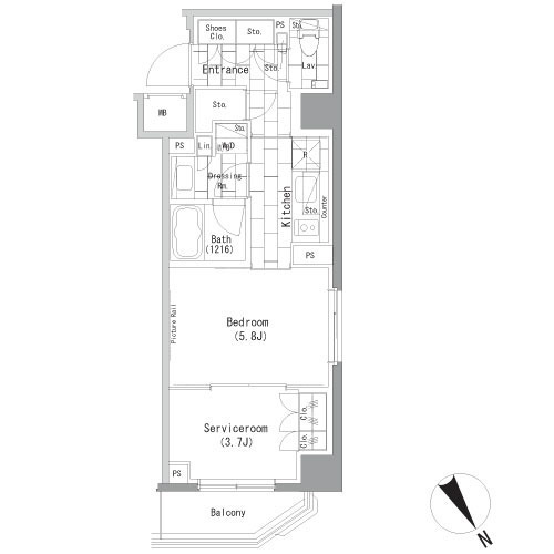 ザ・パークハビオ横浜山手の間取図