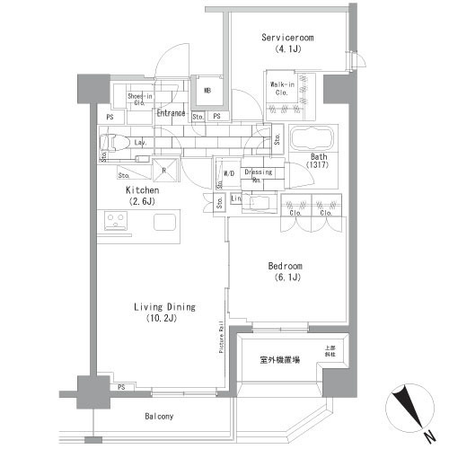 ザ・パークハビオ横浜山手の間取図