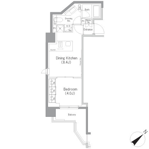 ザ・パークハビオ横浜東神奈川の間取図