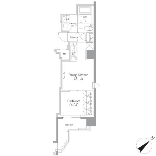 ザ・パークハビオ横浜東神奈川の間取図
