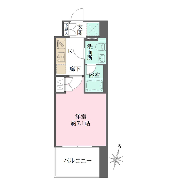ベルフェリーク横濱山下町の間取図