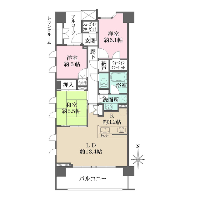 ザ・パークハウス追浜パークフォートの間取図
