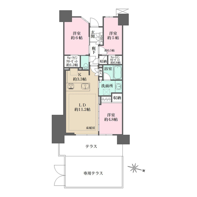 ガーデングランデ横浜戸塚コージーグランデの間取図