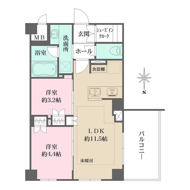 グラサージュ横濱鶴見リトリートの間取図