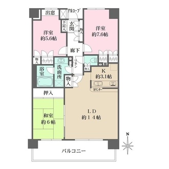 藤和シティホームズ鎌倉山崎の間取図