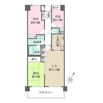 藤和シティホームズ大倉山東の間取図