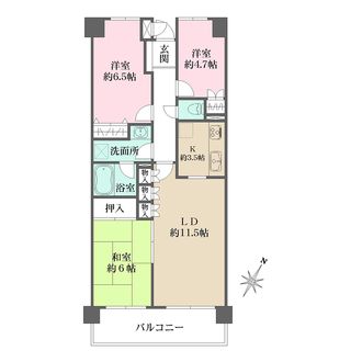 藤和シティホームズ大倉山東の間取図
