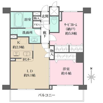 フローラルガーデンの間取図