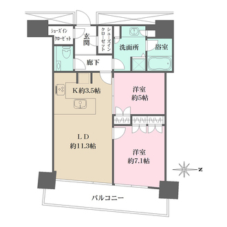 Ｍ．Ｍ．ＴＯＷＥＲＳ　ＦＯＲＥＳＩＳ‐Ｌの間取図