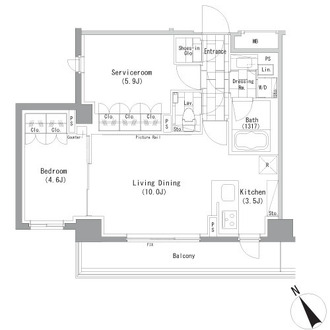 ザ・パークハビオ横浜山手の間取図