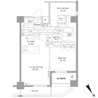 ザ・パークハビオ横浜山手の間取図