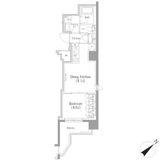 ザ・パークハビオ横浜東神奈川の間取図