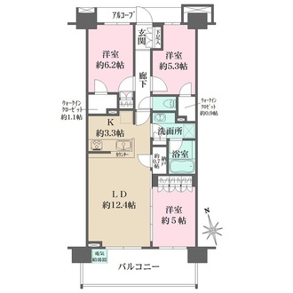 ザ・パークハウス追浜サンシャインフォートの間取図