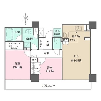 ニューシティ東戸塚タワーズシティＢｅタワーの間取図