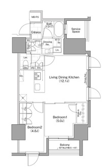 ザ・パークハビオ横浜関内の間取図