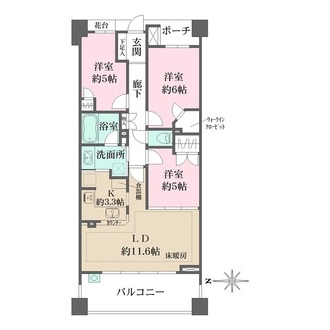 プラウド横濱鶴見の間取図