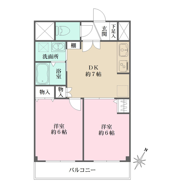 パストラル東中野の間取図