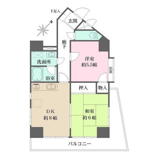 パールモア新井堂の間取図