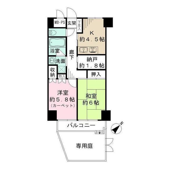 藤和シティホームズ新宿余丁町の間取図