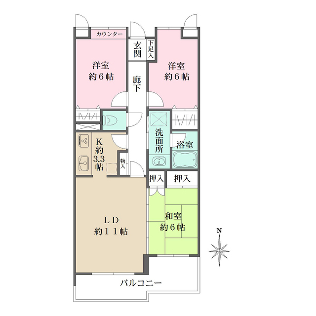 リレント成城の間取図