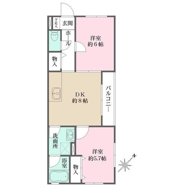 スプリングコート羽根木の間取図