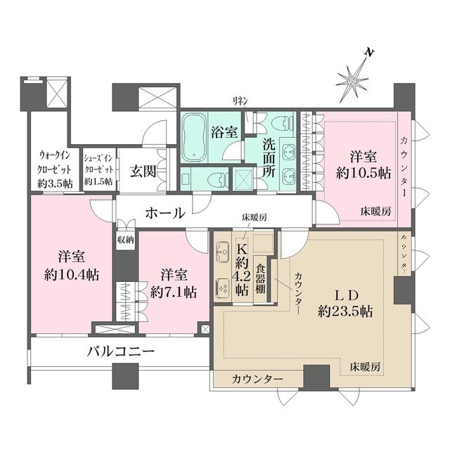 番町パークハウスの間取図