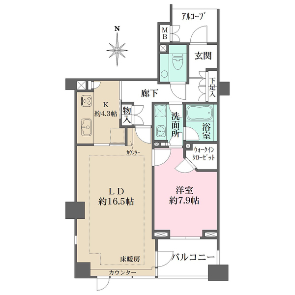 パークハウス四谷の間取図