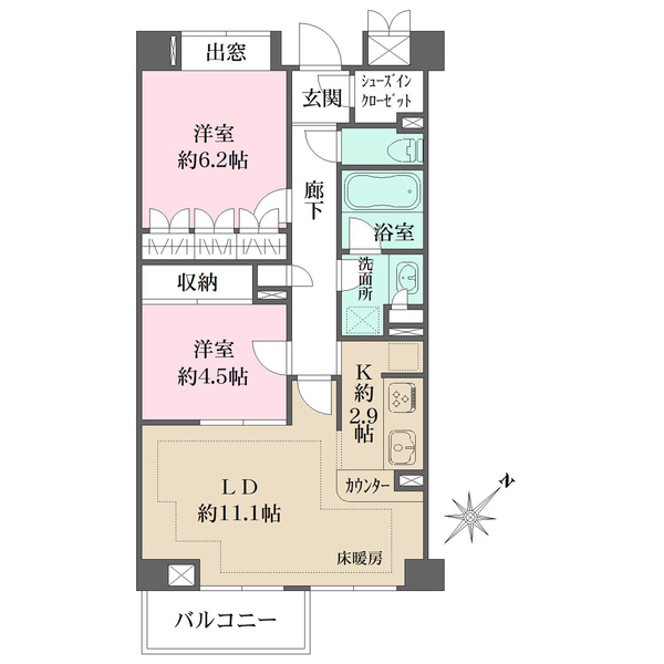 パークハウス本駒込の間取図