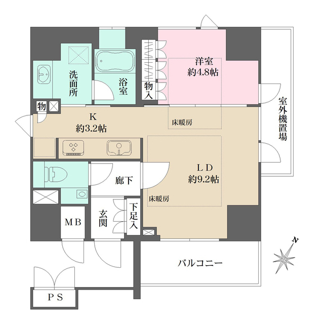 パークハウス二番町の間取図