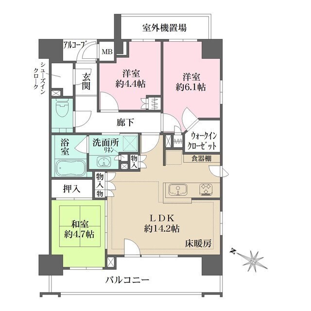 音羽パークハウスの間取図