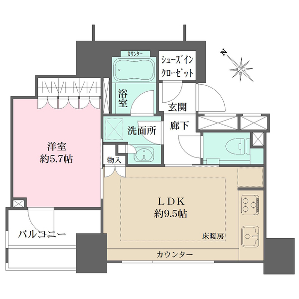 ザ・パークハウス新宿御苑西の間取図