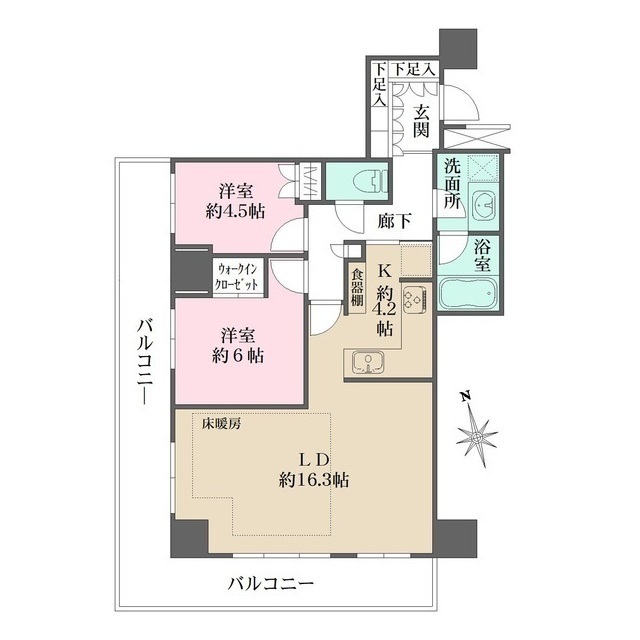 ザ・パークハウス新宿タワーの間取図