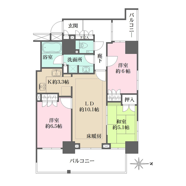 浦和パークハウスの間取図