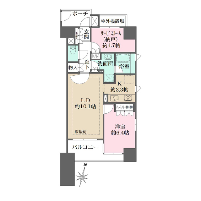 パークハウス新宿若松町の間取図