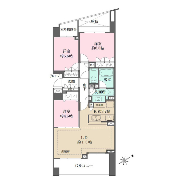 パークハウスフォレストリエの間取図