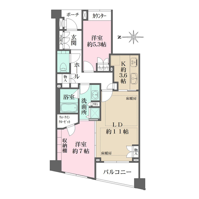 下北沢パークハウスの間取図
