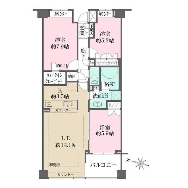 パークハウス千石丸山町の間取図