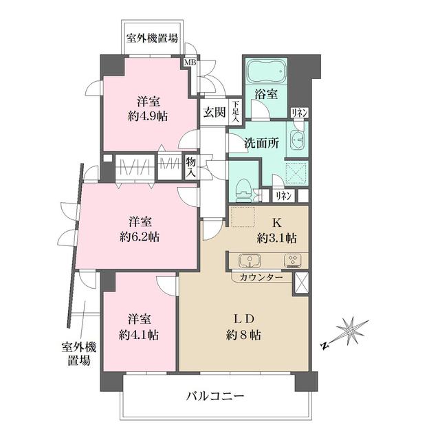 調布パークハウスの間取図