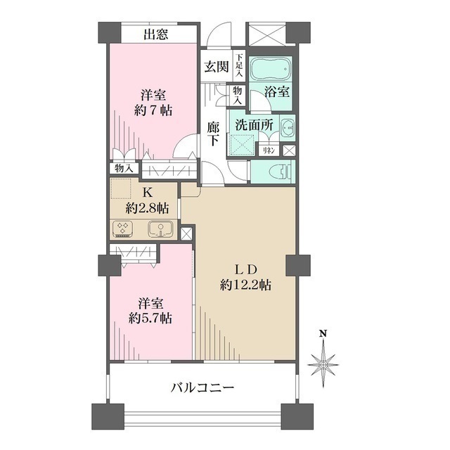 アボリアスコート笹塚ウエストの間取図