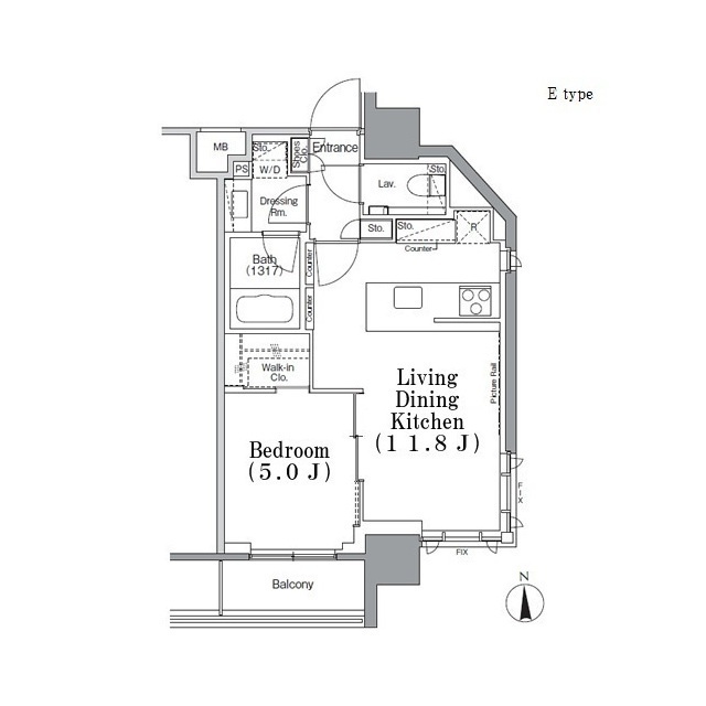 パークハビオ飯田橋の間取図