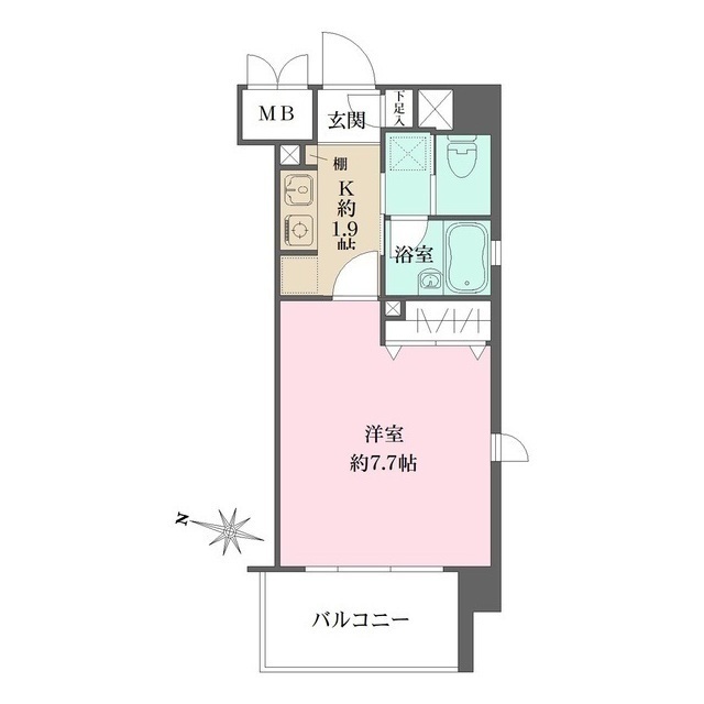 アボリアスコート笹塚イーストの間取図