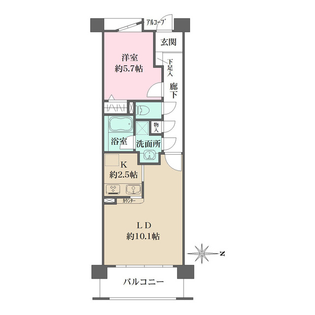 アボリアスコート笹塚イーストの間取図