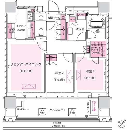 ザ・パークハウスグラン千鳥ヶ淵の間取図