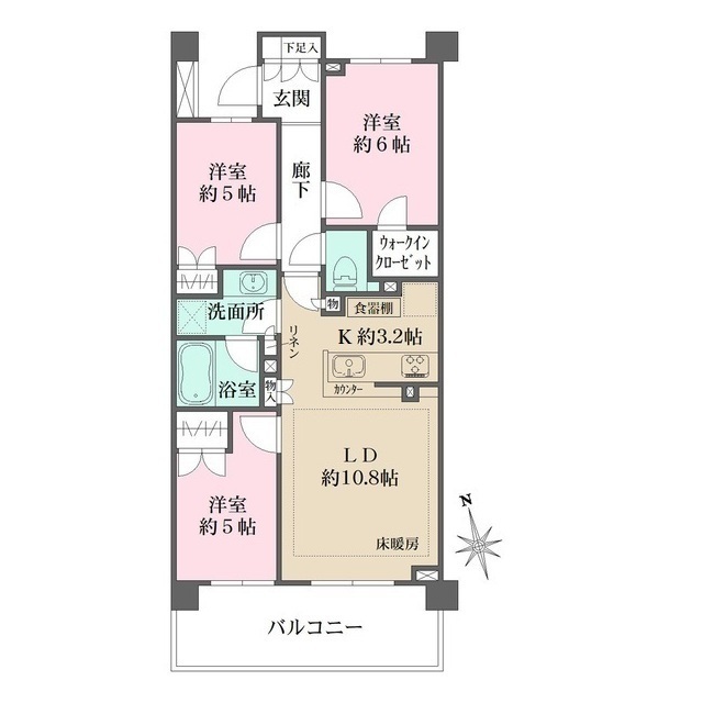 ザ・パークハウス上石神井レジデンスの間取図