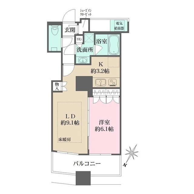 ザ・パークハウス西新宿タワー６０の間取図