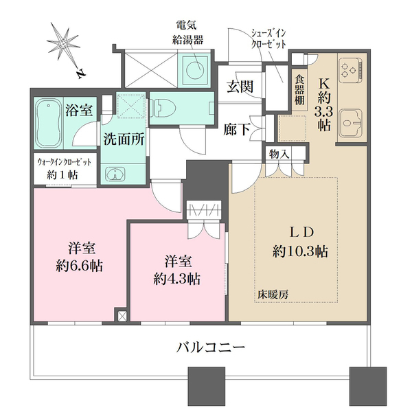 ザ・パークハウス西新宿タワー６０の間取図